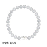 Asfour Crystal Tennis Bracelet With Round Stones In 925 Sterling Silver-BD0282